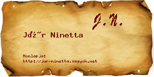 Jür Ninetta névjegykártya